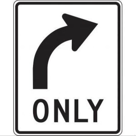 Accuform LANE GUIDANCE SIGN RIGHT TURN ONLY FRR037DP FRR037DP